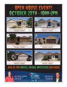 Open House Event Flyer, Mission Royale, 6 homes